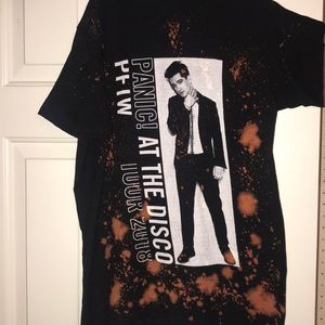 Panic at the Disco bleached/tie dye T-shirt